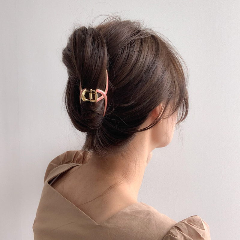 Kẹp tóc kim loại màu sắc phong cách thời trang Hàn Quốc nữ tính