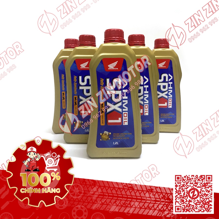 Nhớt Tổng Hợp SPX1 1 Lít 2 Dành Cho Winner, Sonic 150R, New CBR 150R.