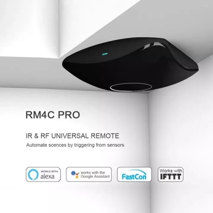 Điều khiển hồng ngoại thông minh chính hãng Broadlink RM4 PRO Universal Remote IR,RF 433/315 (Hỗ trợ Alexa, Google Home)