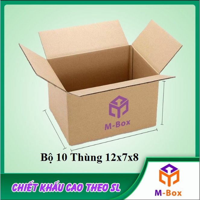 Bộ 10 Thùng Hộp Carton Size 12x7x8 CM