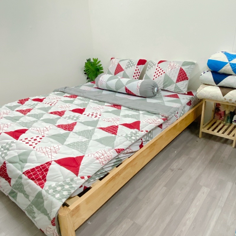 bộ drap thun hàn quốc mẫu tam giác (4 món) | BigBuy360 - bigbuy360.vn