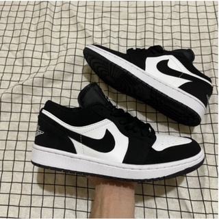 Giày Jordan Panda 1 Low, Giày Jordan Cổ Thấp JD 1 Đen Trắng Full Box Bill