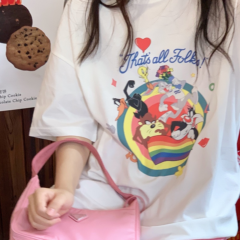 NRVP Áo Thun Cotton Tay Ngắn Cổ Tròn Màu Trơn Thời Trang Dành Cho Nữ