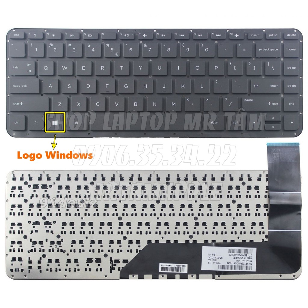 (KEYBOARD) BÀN PHÍM LAPTOP HP STREAM 13-C000 dùng cho Stream 13-C, 13-C100, 13-C000, 13-C002, Stream 14-z000