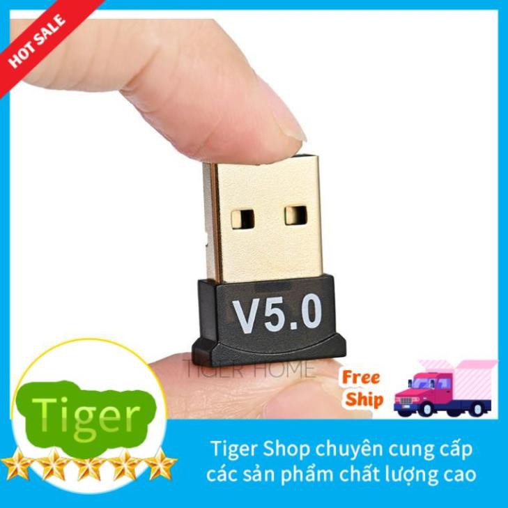 USB Bluetooth 5.0 Thu phát bổ sung bluetooth cho máy tính để bàn, cho laptop bị hỏng bluetooth USB V5.0 CSR DONGLE