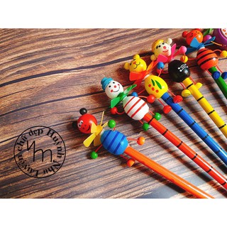 🌻 Bút chì 2B có đồ chơi 3D lúc lắc (VPP)