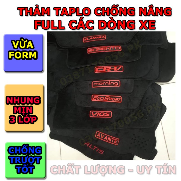 [HÀNG XƯỞNG]Thảm chống nóng taplo Kia morning 2010 - 2020