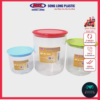 Hộp đựng thực phẩm, 3 hộp hàn quốc tròn 2819 cao cấp song long plastic