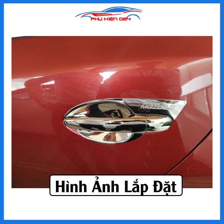 Ốp tay hõm Mazda 3 2020-2021-2022-2023 vân carbon, mạ crom chống trầy bảo vệ cửa xe ô tô
