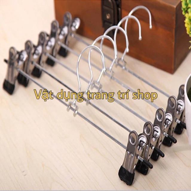 Móc Kẹp Kim Loại Treo Váy Quần 31cm (10 móc)