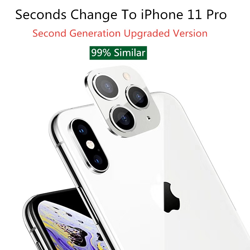 iPhone X XS MAX Seconds Change iPhone 11 Pro Tempered Glass Metal Case Camera Lens Protector Cover