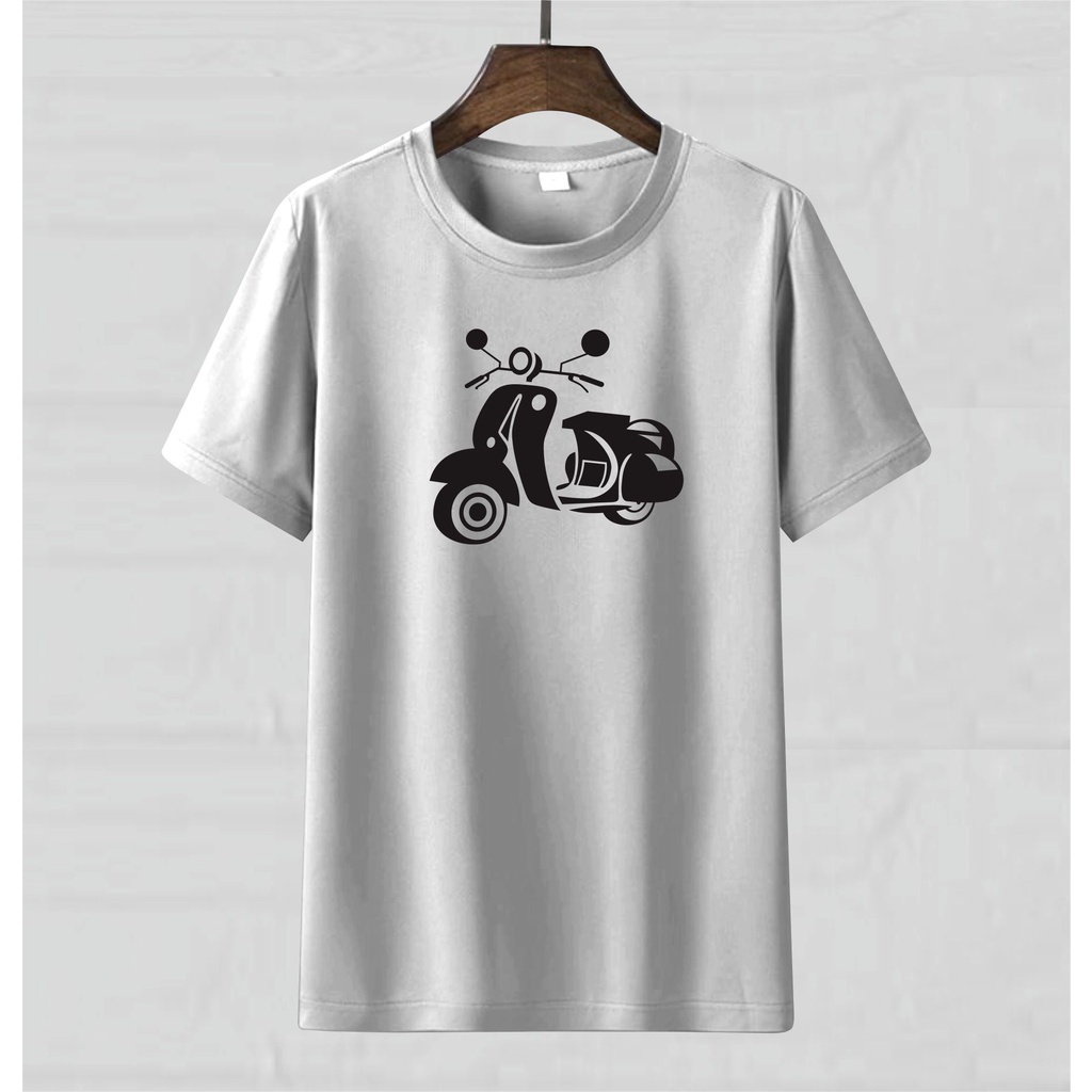 Áo Thun Tay Ngắn Cổ Tròn / Áo Thun Trơn Kỹ Thuật Số / Áo Sơ Mi vespa Unisex