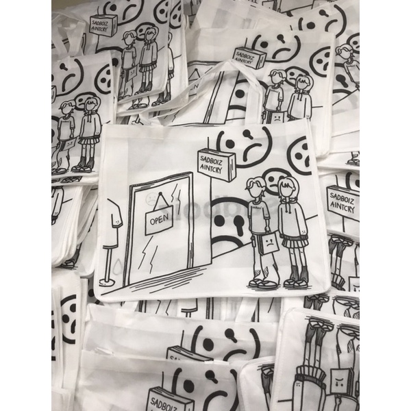 SAD TOTE BAG , Tote Bag Sadboiz Chính hãng, Hàng có Sẵn