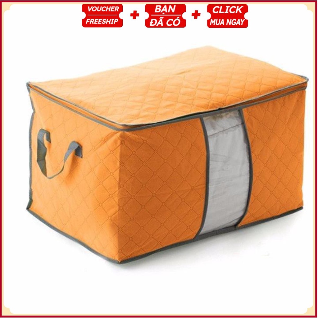 #Sỉ 06 Túi Vải Đựng Quần Áo Chăn Màn Mền BIG SIZE 60Cm Loại 1 - Túi Đựng Đồ Cỡ Lớn Dáng Ngang Đa Năng