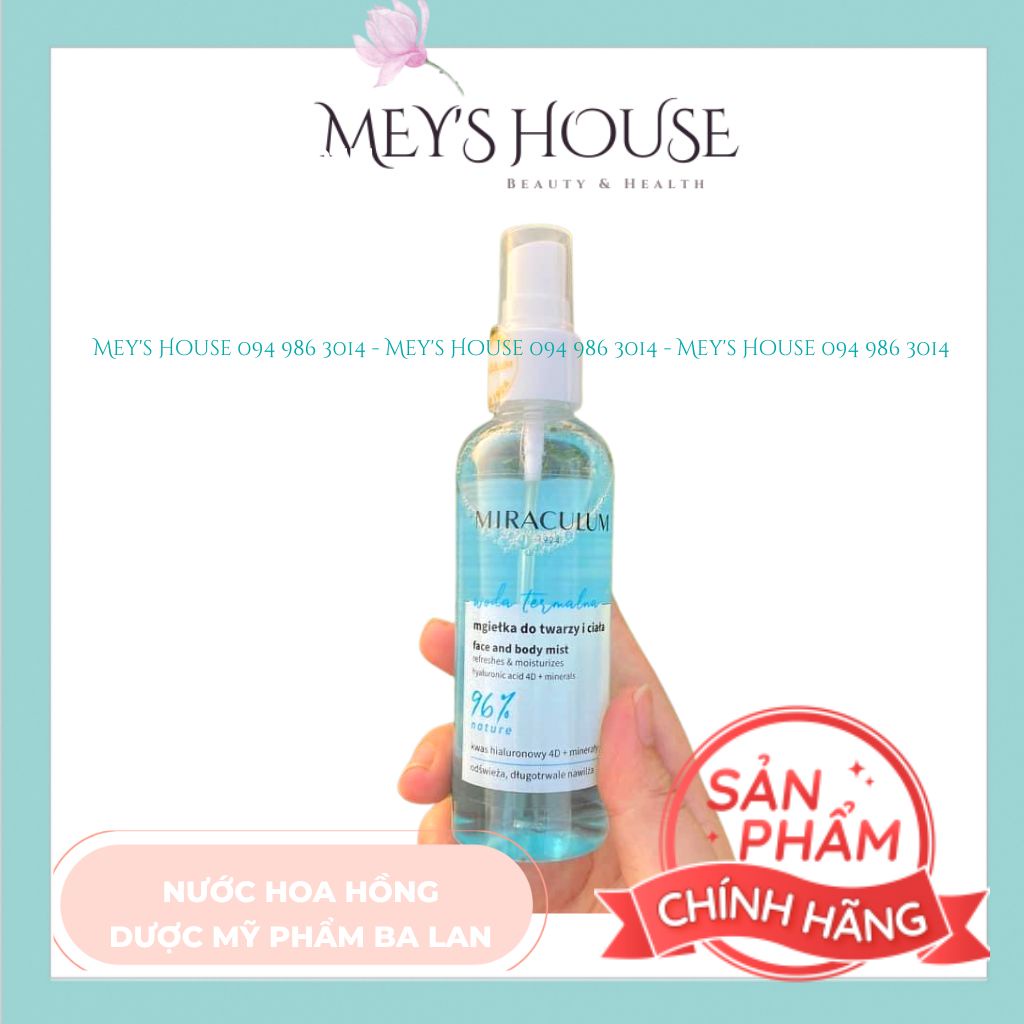 Toner Miraculum Thermal Water Face & Body Mist Dưỡng Ẩm Giúp Cân Bằng Da 200ml
