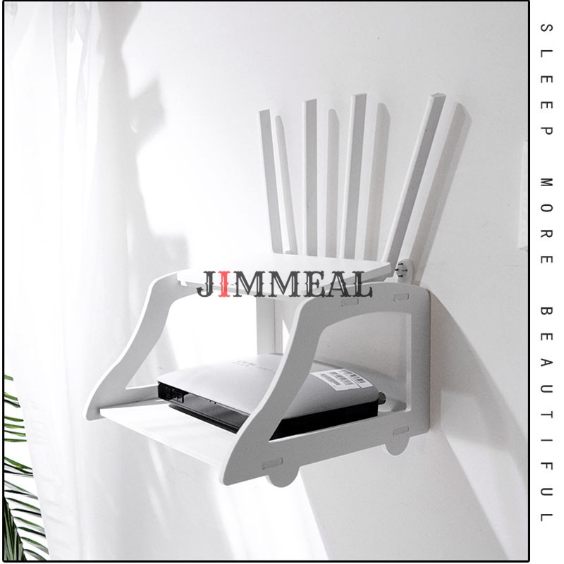 Kệ Wifi Treo Tường 2 Tầng Không Cần Khoan, Kệ Gắn Tường Để Modem Wifi Jimmeal Tiện Dụng