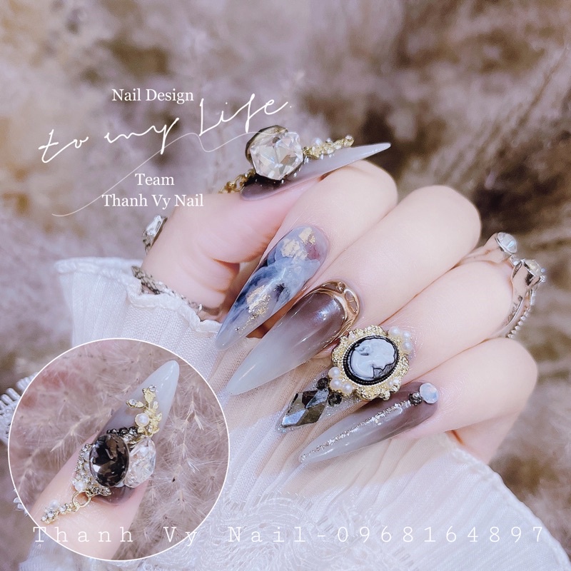 Charm nail cao cấp, charm đá gắn móng tay [Thanh Vy Nail]