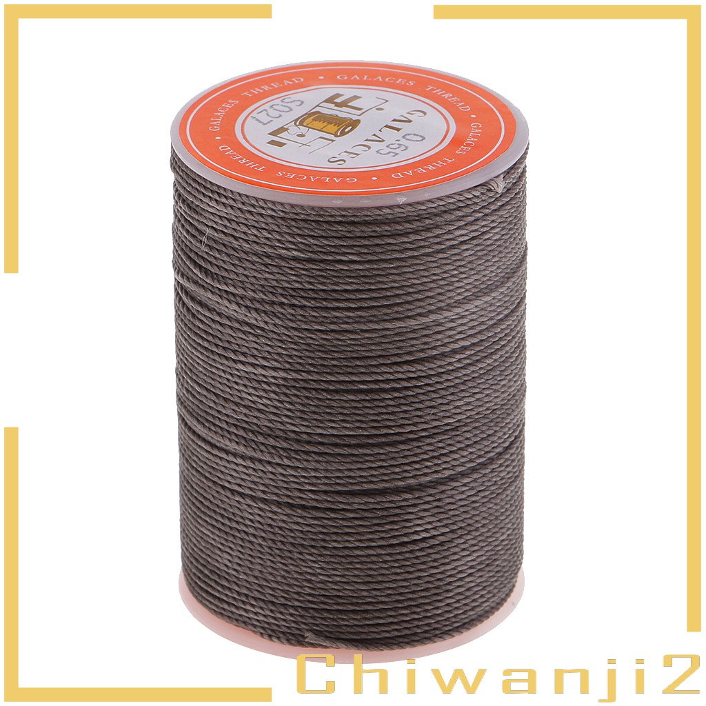 0.65mm Leather Sewing Waxed Thread For AWL Upholstery Shoes Luggage Grey