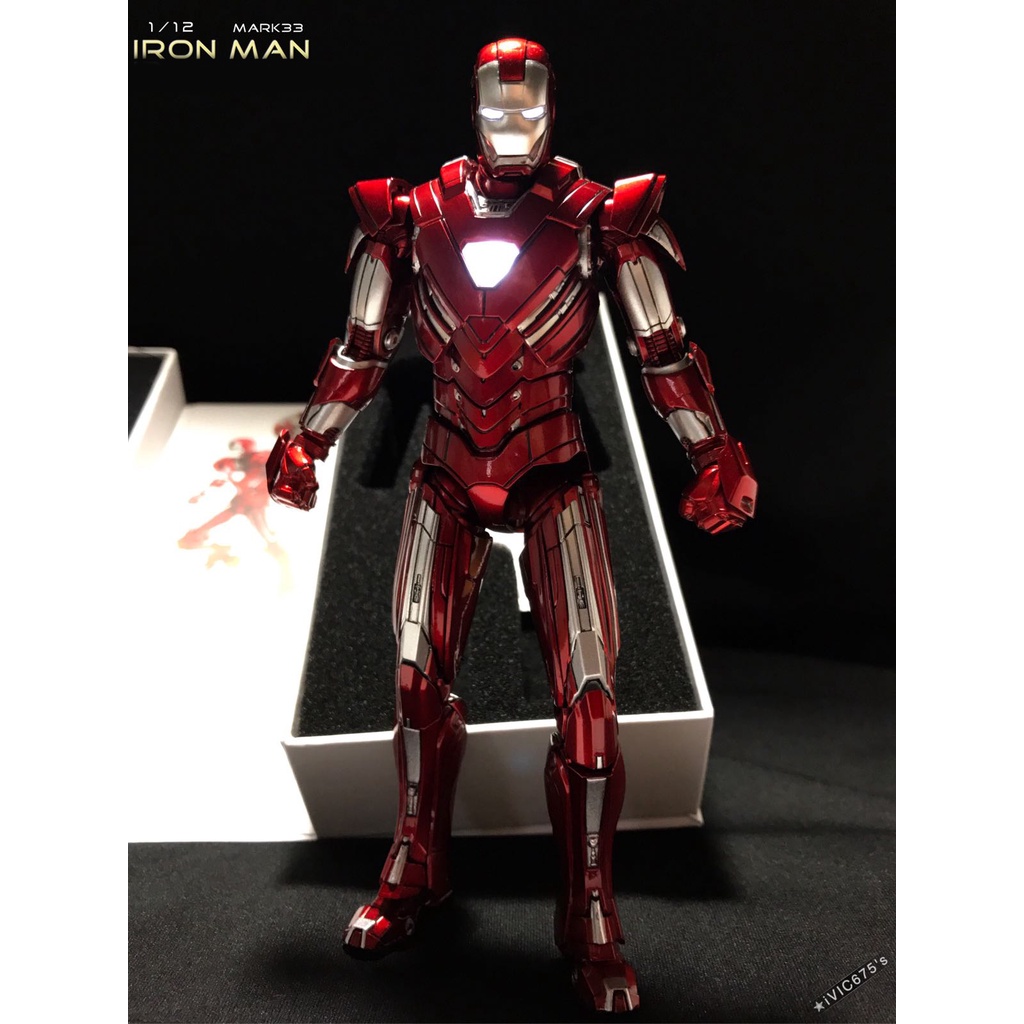 Mô hình Chính Hãng Comicave x Marvel Iron Man Mark 33 MK33 Silver Centurion Die-Cast 1/12