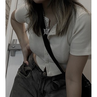 ÁO FUNKY BUTTON CROPTOP