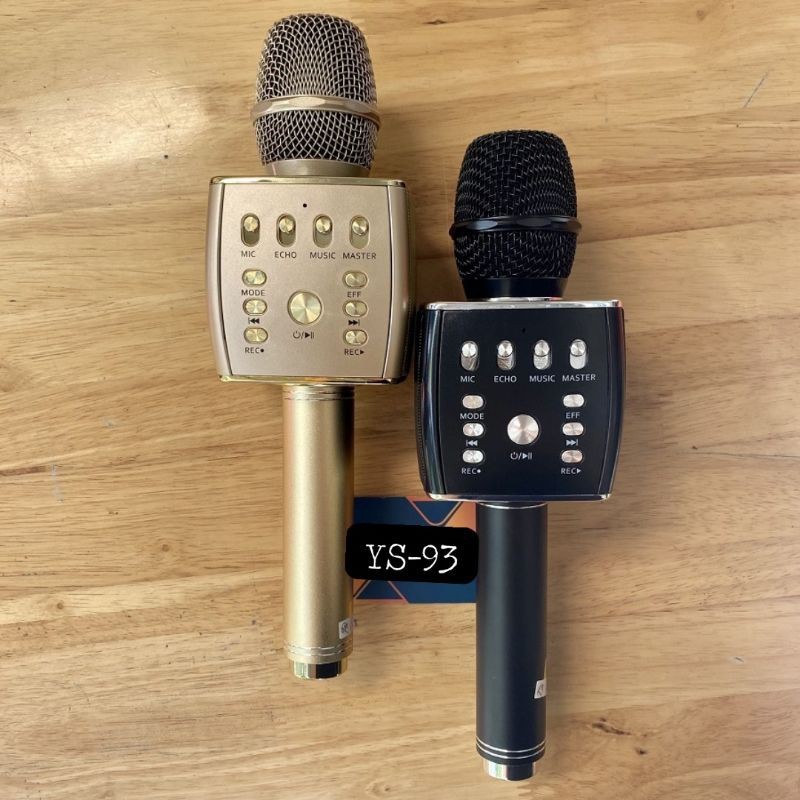 Mic Hát Karaoke Bluetooth không dây YS93 - Tích Hợp Loa Bass Dùng Hát Tại Nhà Hoặc Livetream