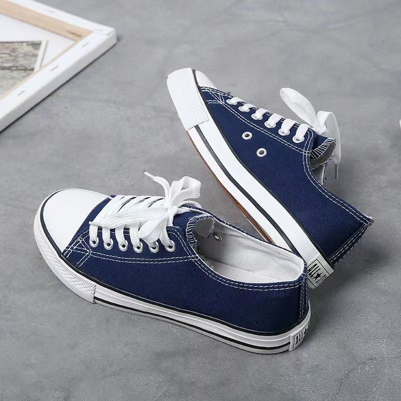 Giày Thể Thao Vải Canvas Cổ Thấp Phong Cách Hàn Quốc Thời Trang Cho Nam