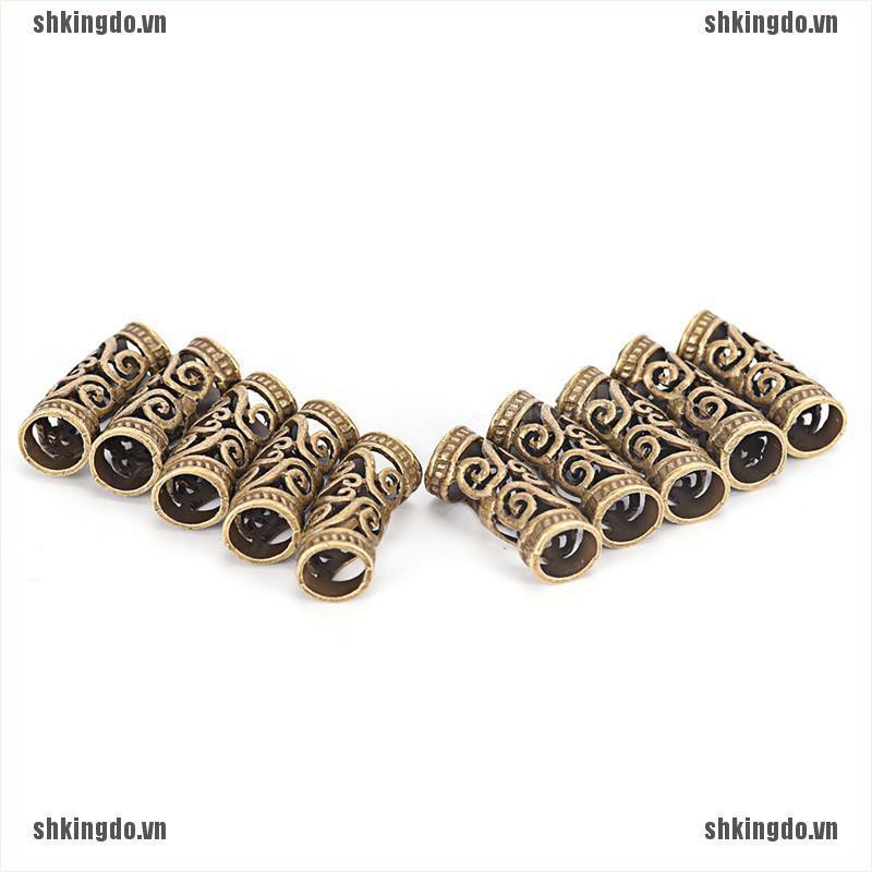 Set 10 vòng kim loại bện tóc thời trang