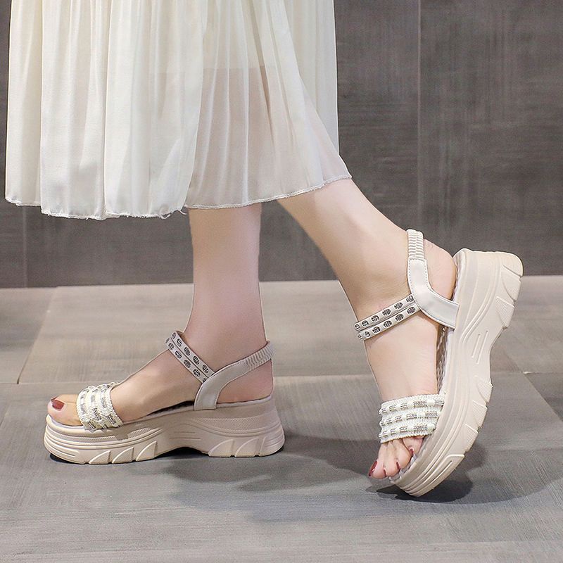 Giày Sandal Thể Thao Đế Dày Phong Cách Roman Mùa Hè Mới Cho Nữ