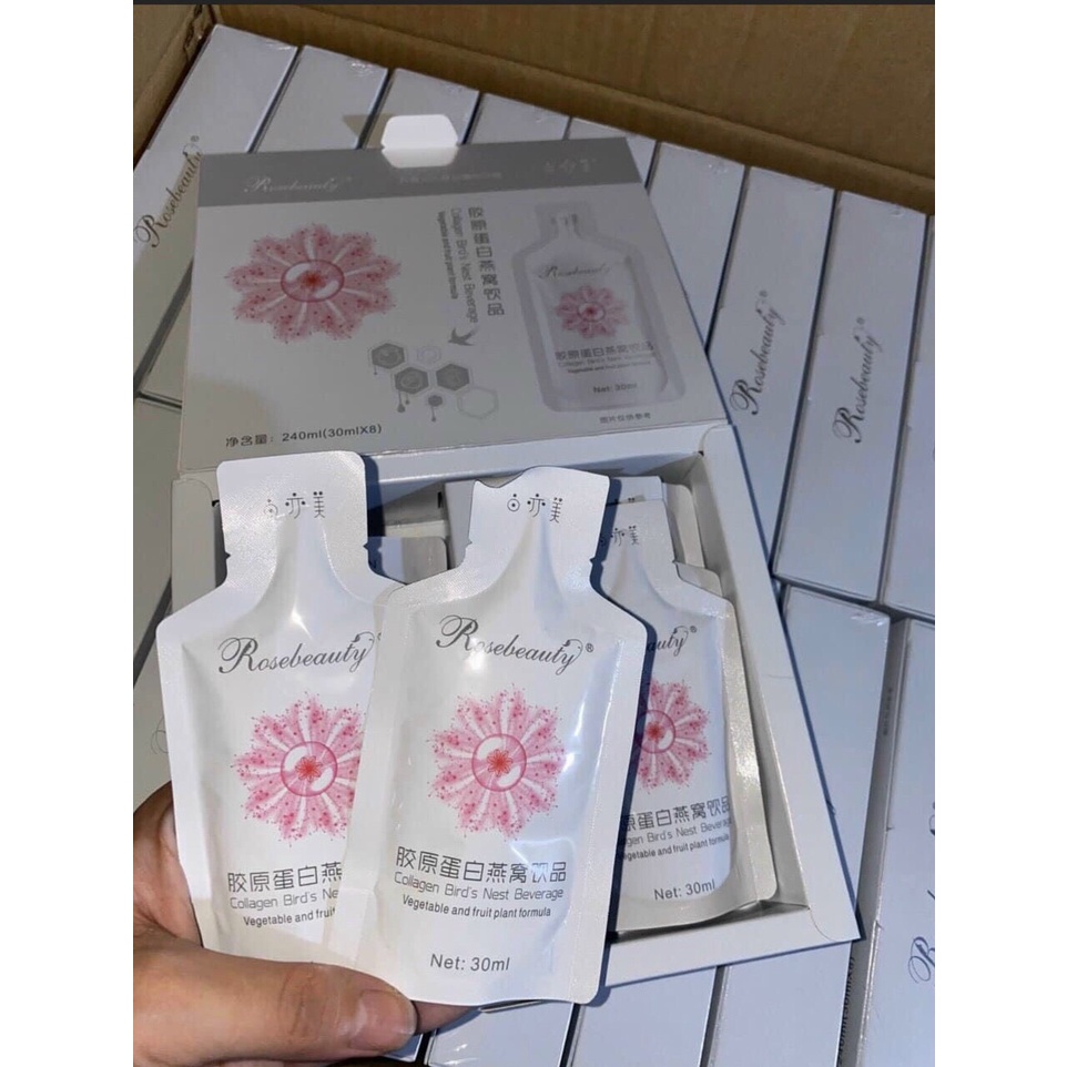 ⚡ Nước Uống Trắng Da Collagen Rose Beauty dạng túi 2022