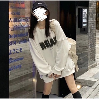 Áo Sweater Dài tay In Chữ Relax Unisex - Nỉ chân cua form rộng tay bồng kiểu dáng đường phố cá tính hàn quốc