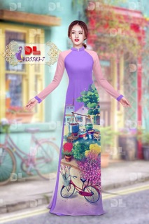 Vải áo dài phong cảnh