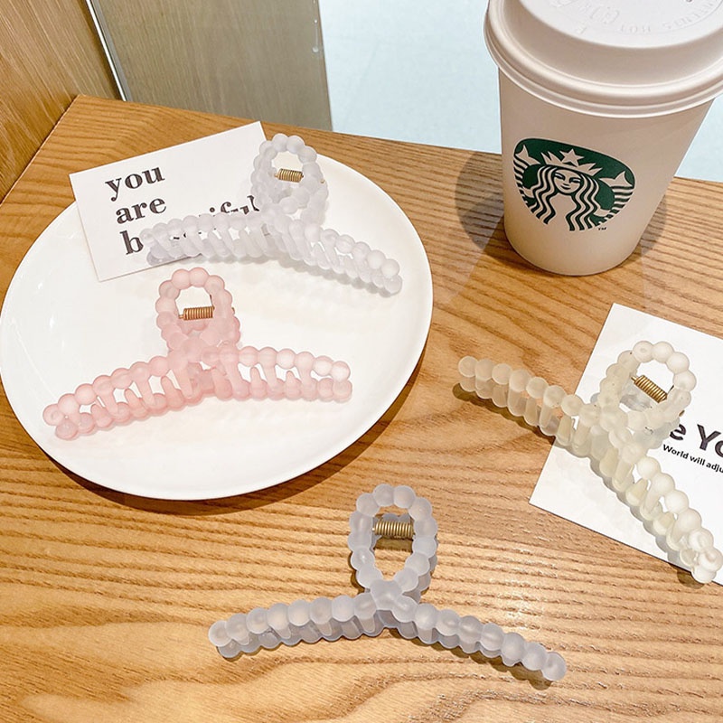 Kẹp Tóc Trong Suốt Cỡ Lớn Nhiều Màu Tùy Chọn Phong Cách Hàn Quốc