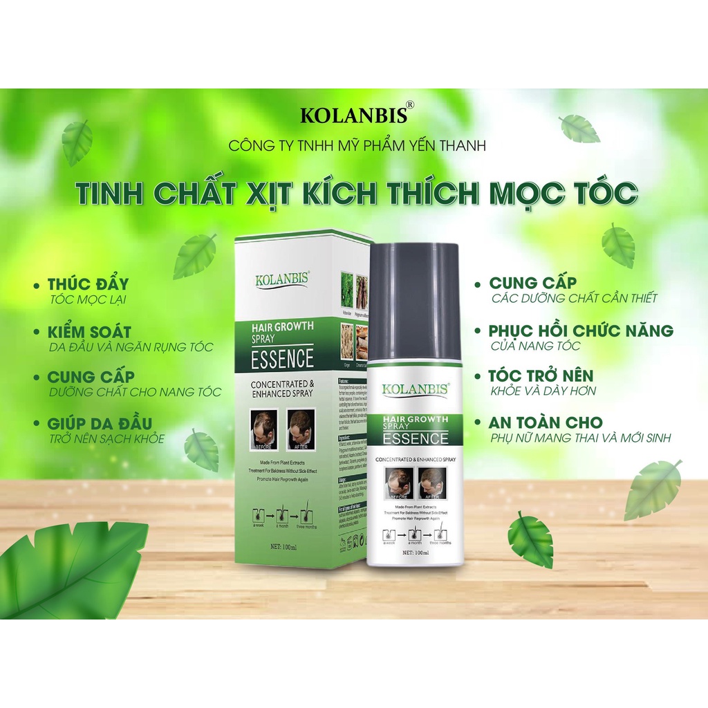 Tinh chất kích mọc tóc,ngăn giảm rụng,giúp dày tóc,KOLANBIS
