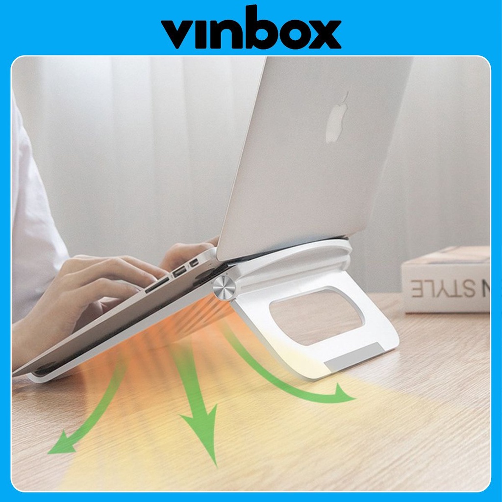 Giá đỡ laptop hỗ trợ tản nhiệt có thể gấp gọn chỉnh độ cao để laptop, ipad, macbook, surface.