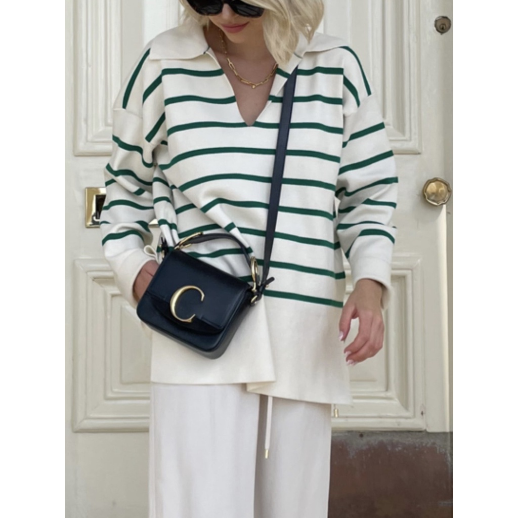 Zara Áo sweater Kẻ Sọc Thời Trang Hè Năng Động Cho Nữ 4331122