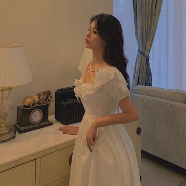 Đầm Công Chúa Cổ Tích Thắt Dây Chéo Đính Bướm kèm ảnh thật🌨✨ | BigBuy360 - bigbuy360.vn