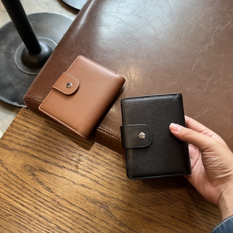 Keiko Button Wallet - Ví Dáng Sổ Vintage Da Thật Saffiano Ouithebrand