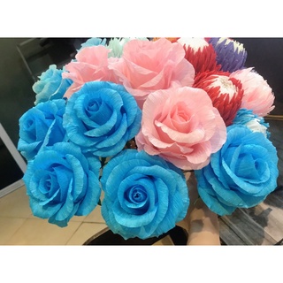 Cành hoa hồng giấy nhún handmade