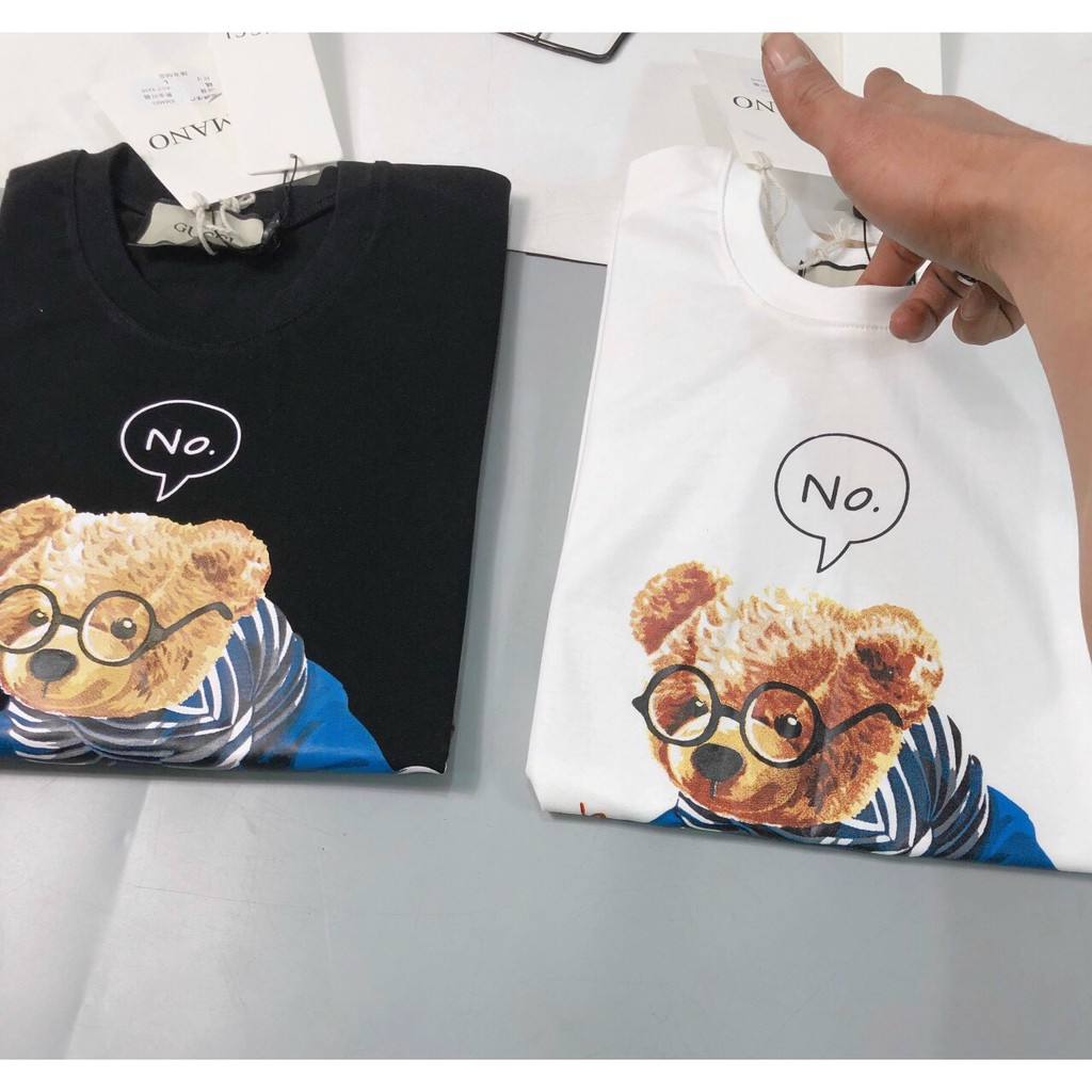 Áo Thun, Áo Phông Gấu Cổ Tròn Tay Lỡ Unisex Chất Thun Cotton Thoáng Mát-  MÃ AC84