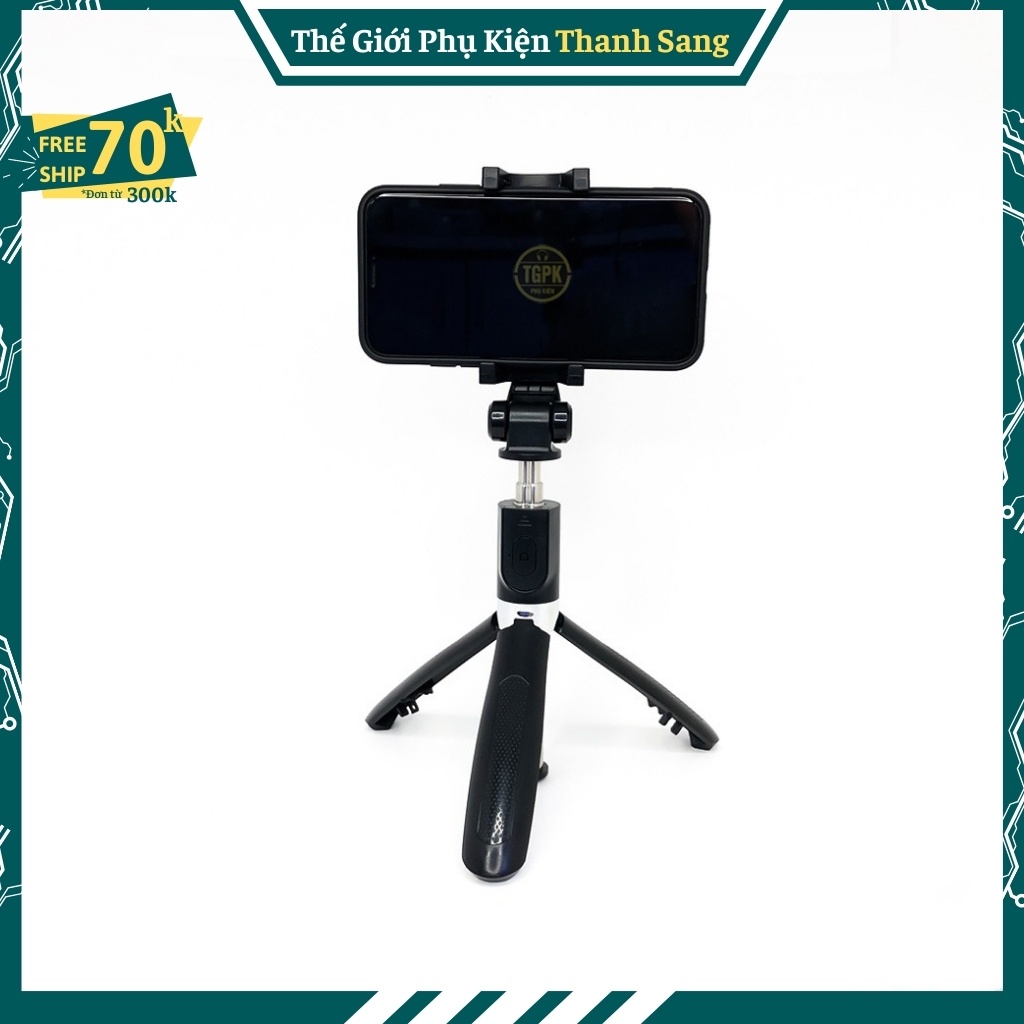 Gậy tự sướng Selfie Stick L01 Tripod Cao cấp | Kết nối qua Remote Bluetooth chụp ảnh dễ dàng