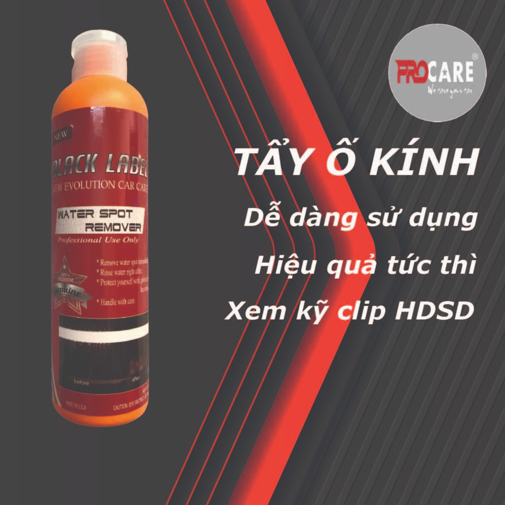 Tẩy ố kính (tẩy mốc kính) PROCARE USA - 250ml. (Xem kỹ clip Hdsd trong mô tả)