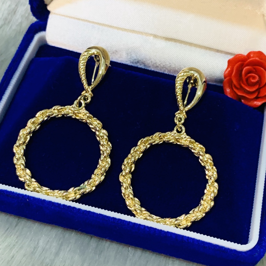 F1. Bông tai vintage quý phái | Độc lạ | Vintage Necklace|| Si Nhật | Japan | 2HAND | trang sức nhật bản