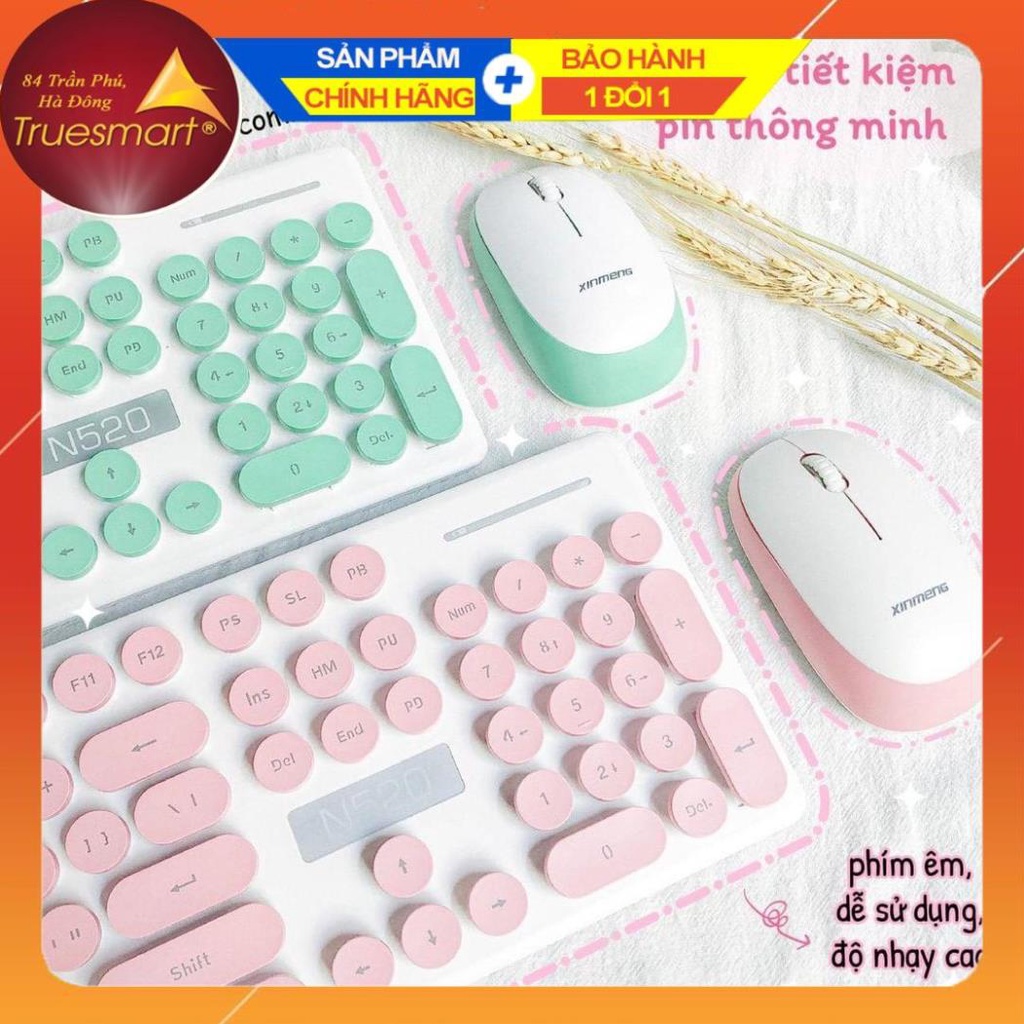 Bộ Bàn Phím Và Chuột Không Dây Cao Cấp N520, Bảo Hành 3 Tháng Toàn Hệ Thống Truesmart