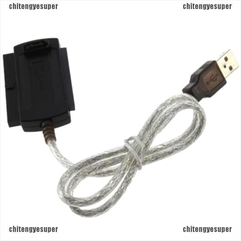 Chitengyesuper 1Pc 5.25 S-ATA/2.5/3.5 New USB 2.0 to IDE SATA Adapter Cable CGS