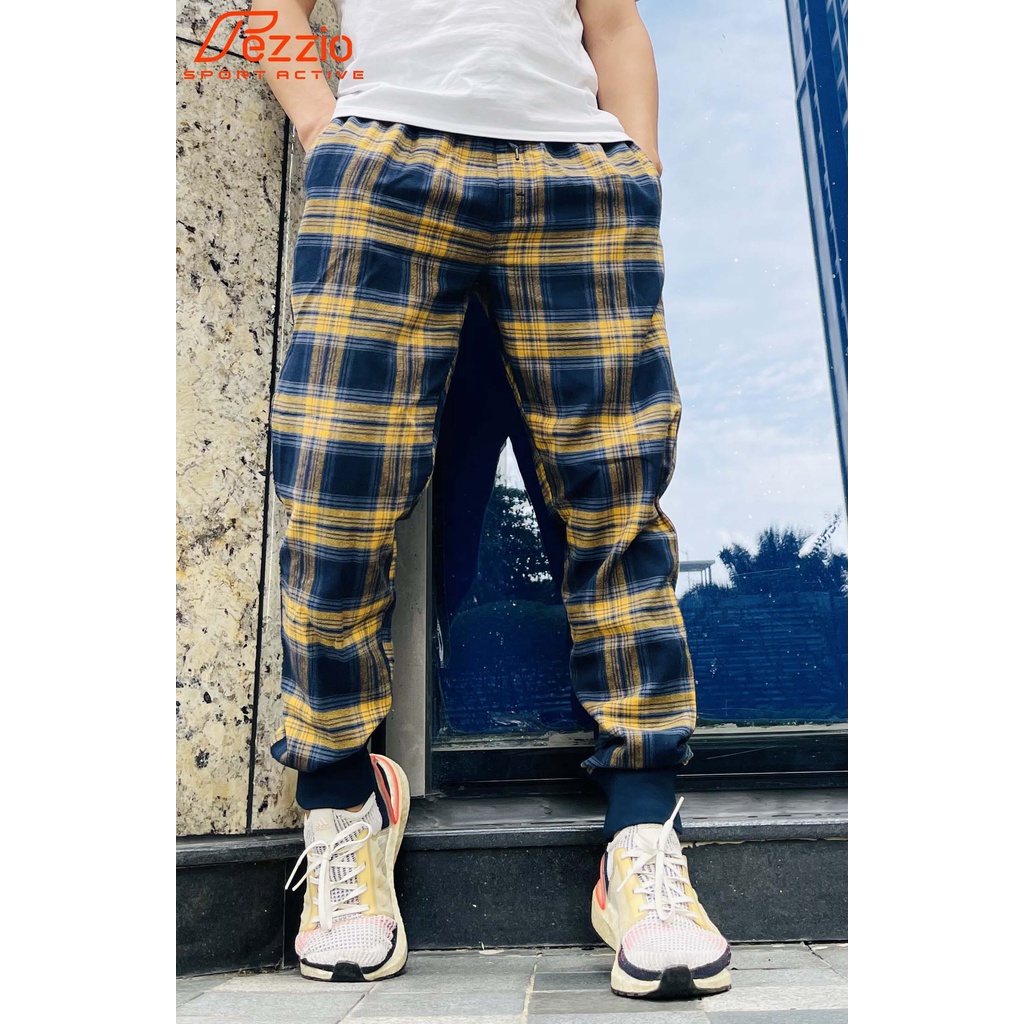Quần jogger nam , quần dài nam caro , quần dài hàn quốc ,  quần nam caro Fezzio chính hãng