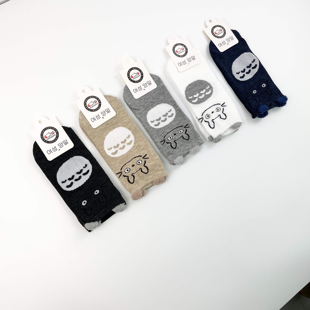 [Set 5 Đôi] Tất Nữ Cổ Ngắn Tai Gấu Phong Cách Hàn Quốc, Vớ Nữ Cổ Thấp Dễ Thương Nhiều Màu - LISU-TAIGAU-01