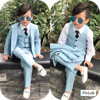 Vest xanh cho bé trai