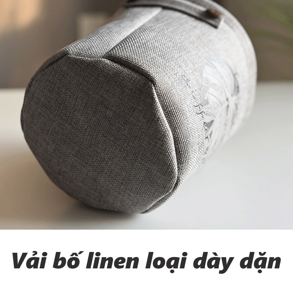 Chậu cây bằng vải bố linen có lót nilon trong, cao 20cm (loại dày dặn)