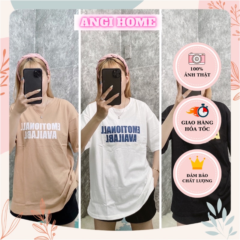 Áo thun 3158 chất cotton, tuyết nhung, mẫu chữ  AnGi Home