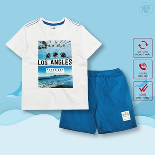 Bộ Bé Trai Chất Cotton Mềm Mịn Mặc Mùa hè Họa Tiết Los Angles Size Trẻ Em 2,3,4,5,6,7,8,9,10,11 Tuổi